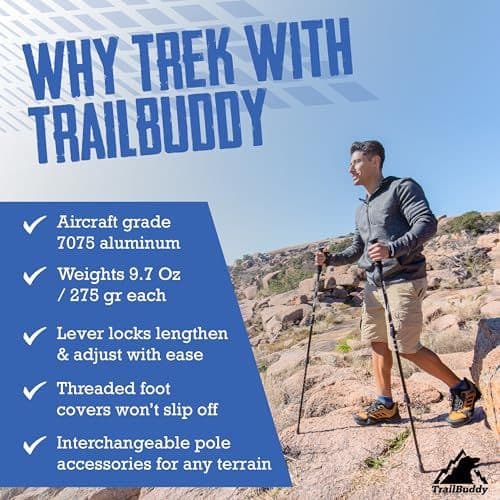 TrailBuddy 7075 Aluminum Trekking Poles