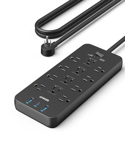 Anker Power Strip with 2100J Surge Protector (12 AC + 3 USB)