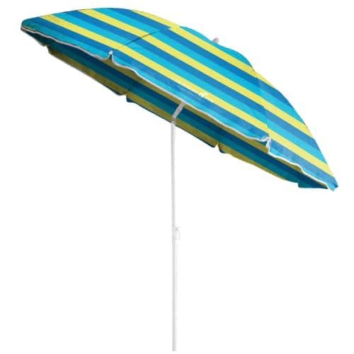 Caribbean Joe Beach Umbrella (6 ft Arc, UV Protection)