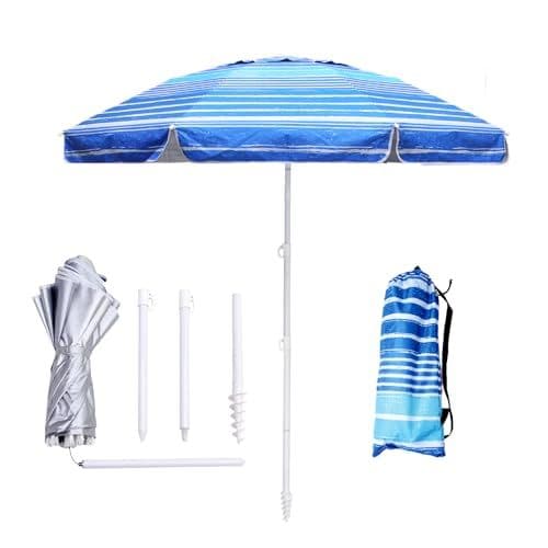 LOTTAFUN 6ft Beach Umbrella (UPF 50+)