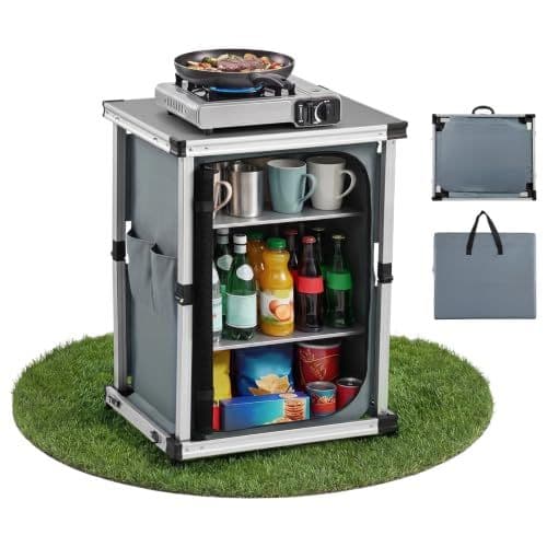 VEVOR Folding Camping Storage Cabinet & Cook Station